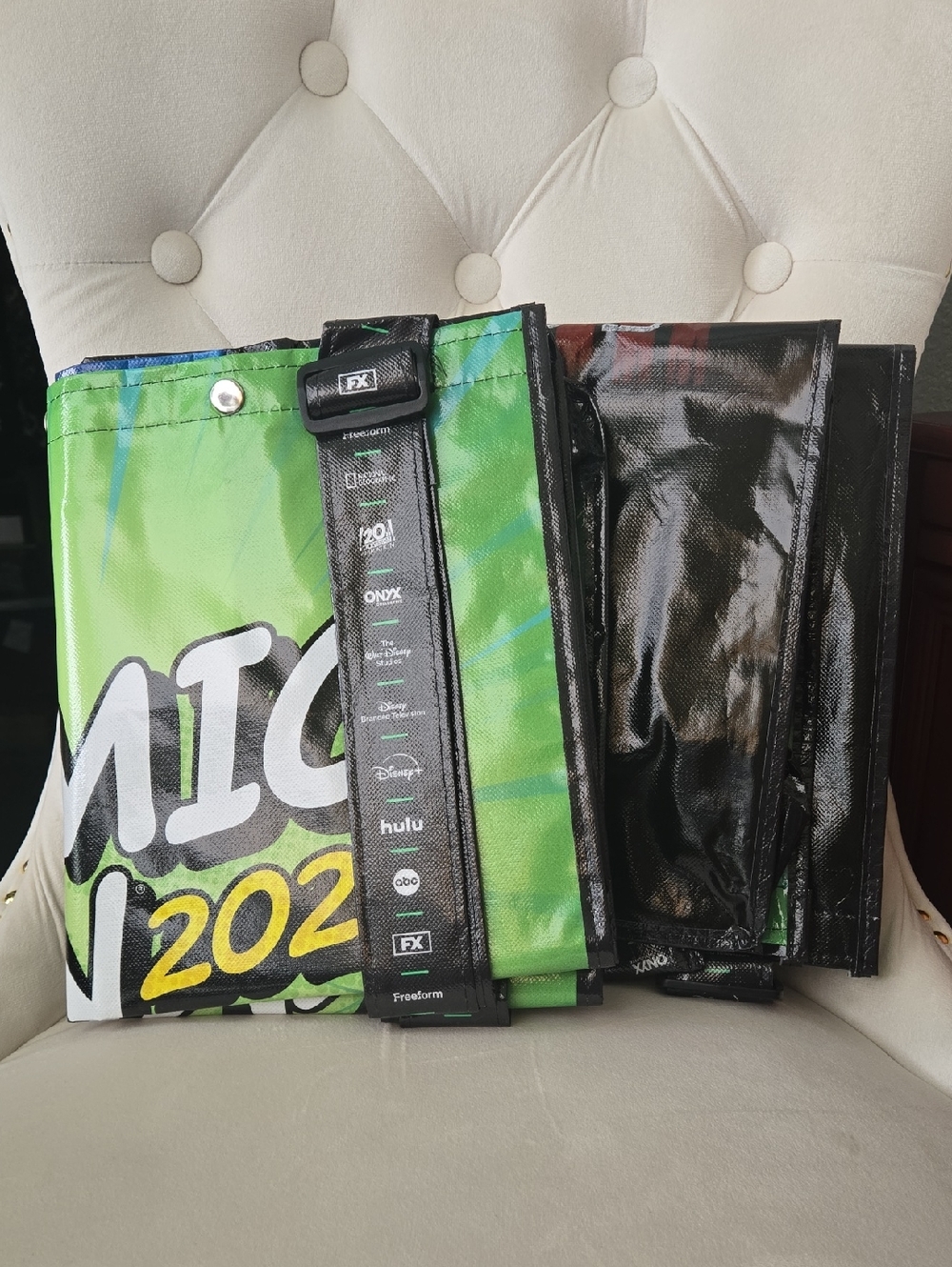 SDCC 2025 Large Merch Foldable Backpack Style Bag, Set Of 2, Used Once